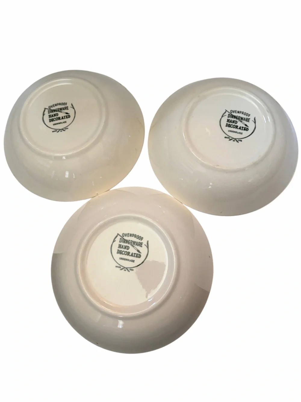Vintage Marcrest Stetson China American Heritage Blue Spruce Bowl Set of 3